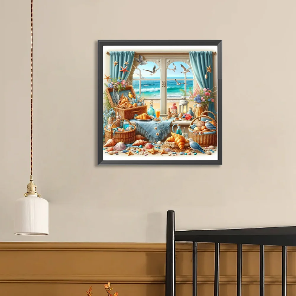 Diamond Painting - Full Round Drill - Sea View(Canvas|40*40cm)