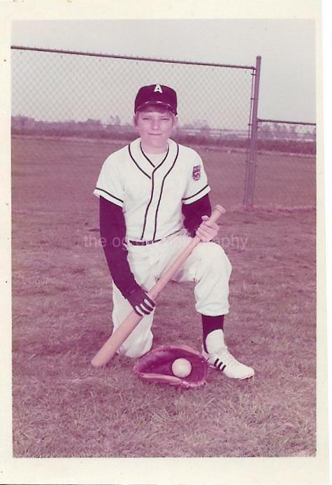 FOUND Photo Poster paintingGRAPH Little League BASEBALL BOY Color Portrait VINTAGE 05 22 F