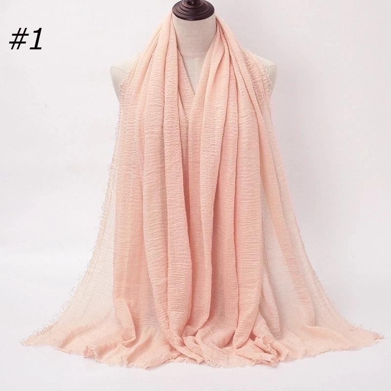 20 Pieces Fashion Solid Color Cotton Pashmina Scarves