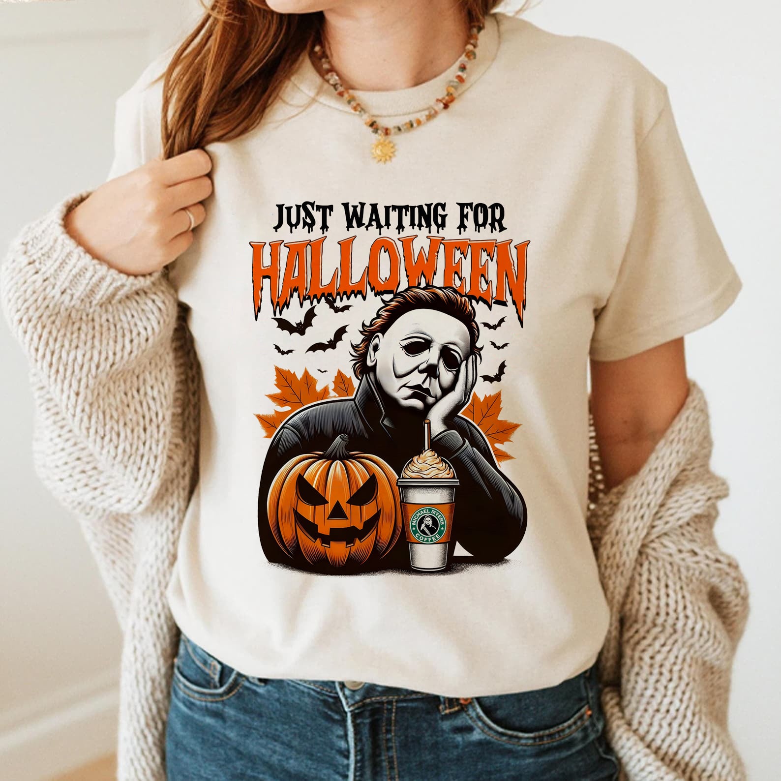 Loveyoufancy Michael Myers Just Waiting For Halloween Shirt