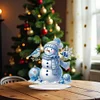 2D flacher Schneemann Druck DIY Desktop Diamond Art Kits für Home Office Desktop Dekor