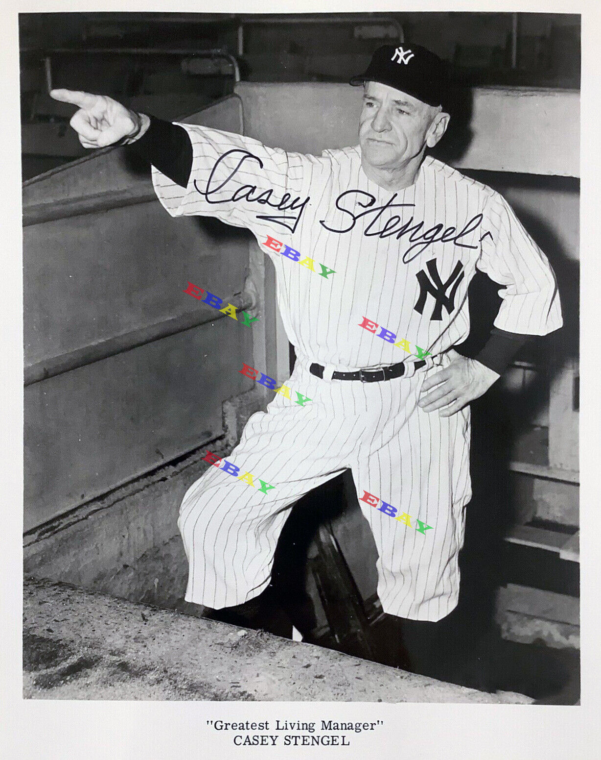 Casey Stengel Yankees Old Perfesser HOF Autographed Signed 8x10 Photo Poster painting Reprint