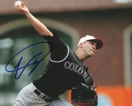 *UBALDO JIMENEZ*SIGNED*AUTOGRAPHED*Photo Poster painting*COLORADO*ROCKIES*MLB*BASEBALL*COA*8x10