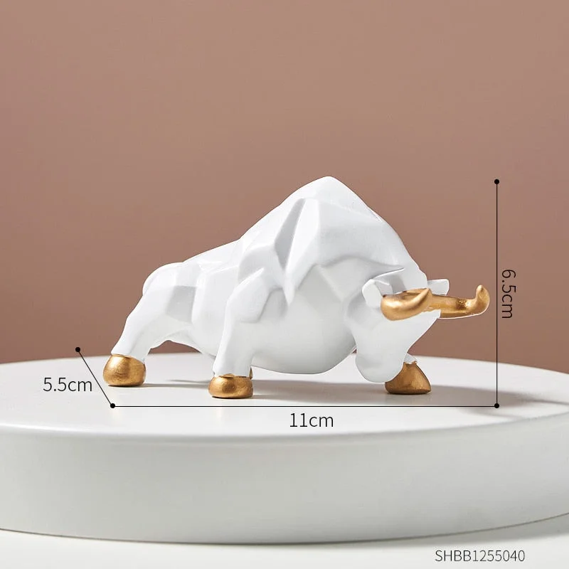 Modern Bullfighting Resin Decoration Bionic Design Animal Model Desktop Small Sculpture Interior Decoration Decoration Gift