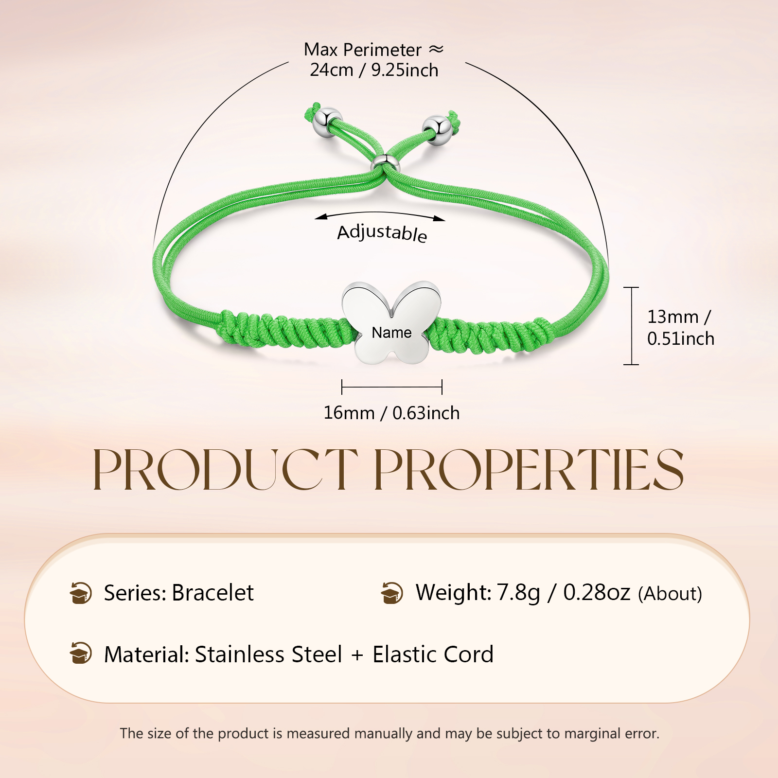 Butterfly Adjustable Bracelet Custom Name Bracelet Gift for Daughter Granddaughter - Your Wings Always Exist, All You Have To Do Is Fly