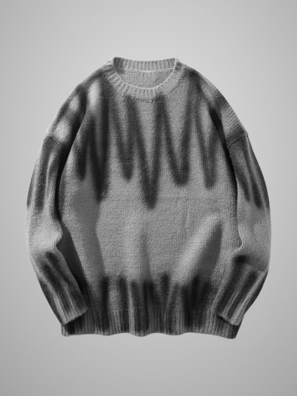 Goth Spray Jacquard Warm Lazy Sweater