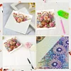 (US Local)6pcs Diamond Painting Greeting Cards DIY Diamond Art Cards Arts Crafts (Bouquet)