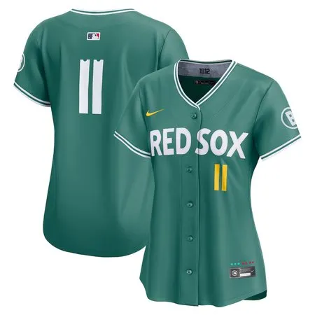 Women's Boston Red Sox #11 Rafael Devers  Green 2025 City Connect Limited Jersey