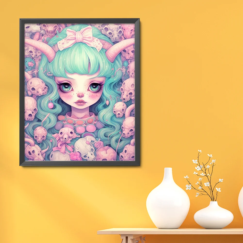 11CT Full Stamped Cross Stitch - Big Eye Doll(Canvas|45*55CM)