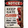 Chicken Warning - Vintage Metal Signs(8*12Inch/12*16Inch) - Chicken