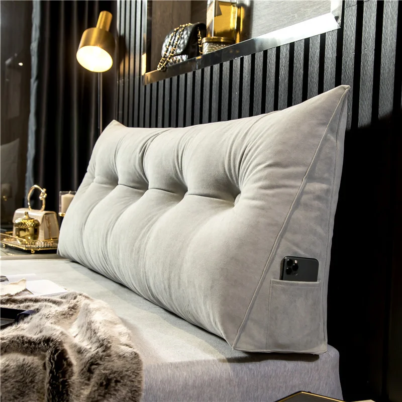 Luxury Triangular Wedge Pillow Bolster Bed Headboard