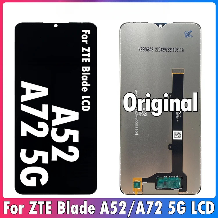 6.52" Original For ZTE Blade A52 LCD Display And Touch Screen Digitizer Assembly For ZTE Blade A72 5G LCD 7540N Repair Parts