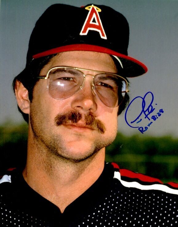 AUTOGRAPHED TIM FOLI 8X10 California Angels Photo Poster painting W/COA