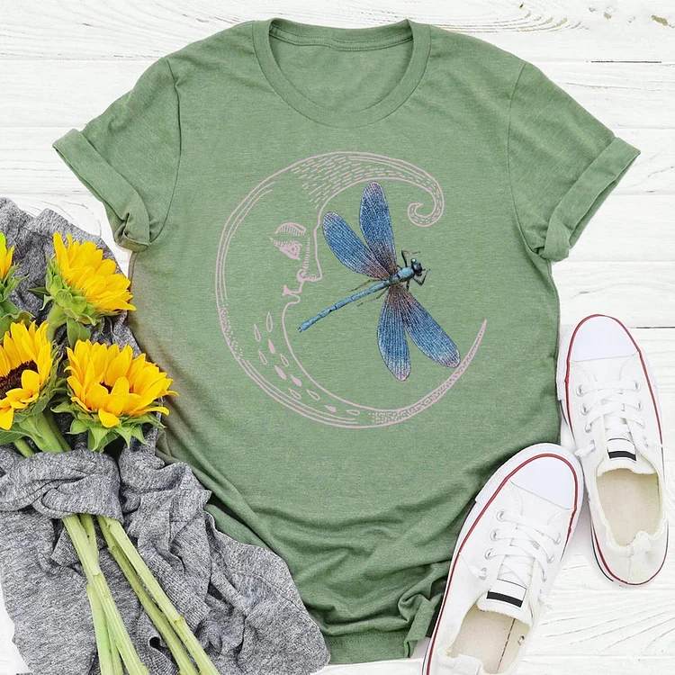 ANB - moon Dragonfly T-shirt Tee -03719