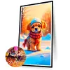 uk.everydayedeals (Limited Stock)Diamond Painting - Full Round - Dog in the Sunshine Snow(40*70cm)