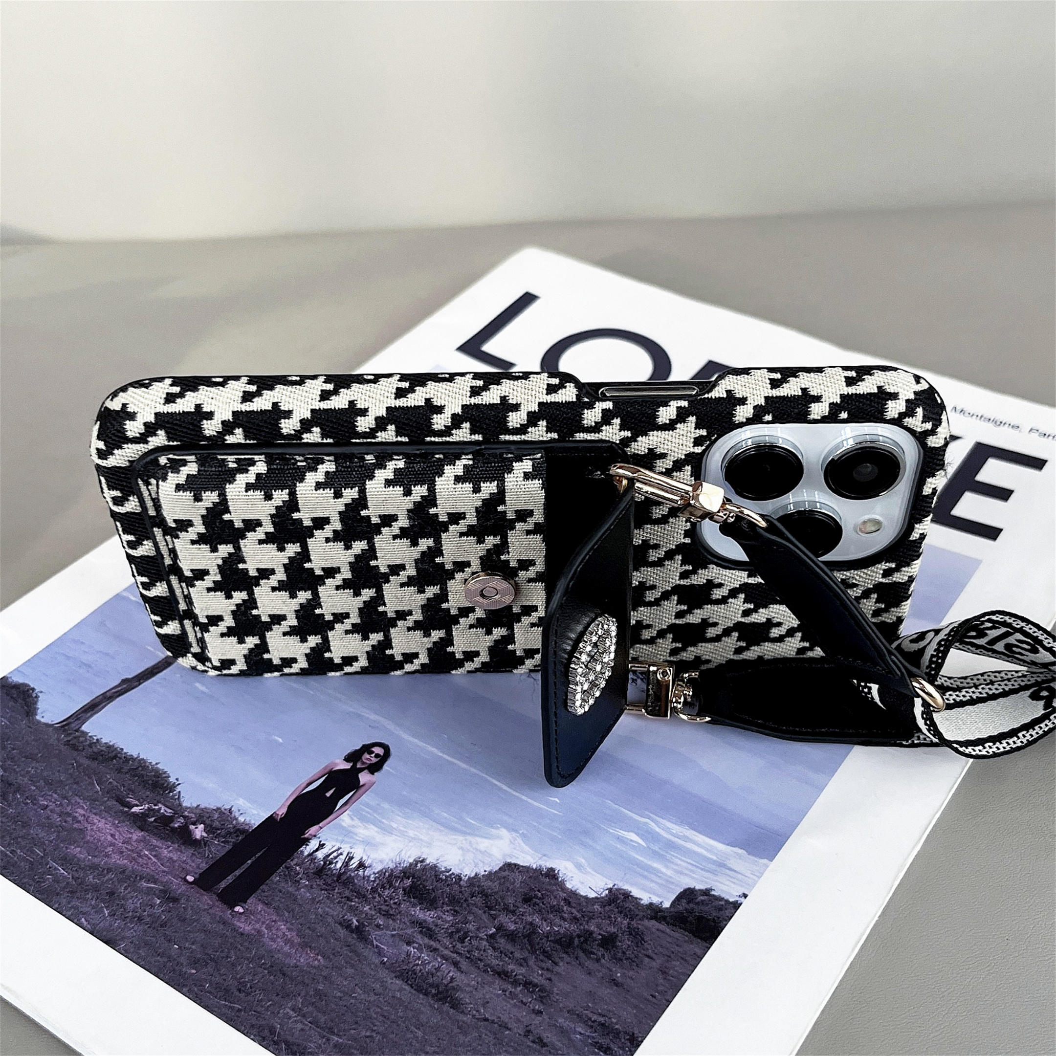 Dior Oblique Print Crossbody Wallet Card Holder  Apple iPhone Case Samsung Galaxy Cover