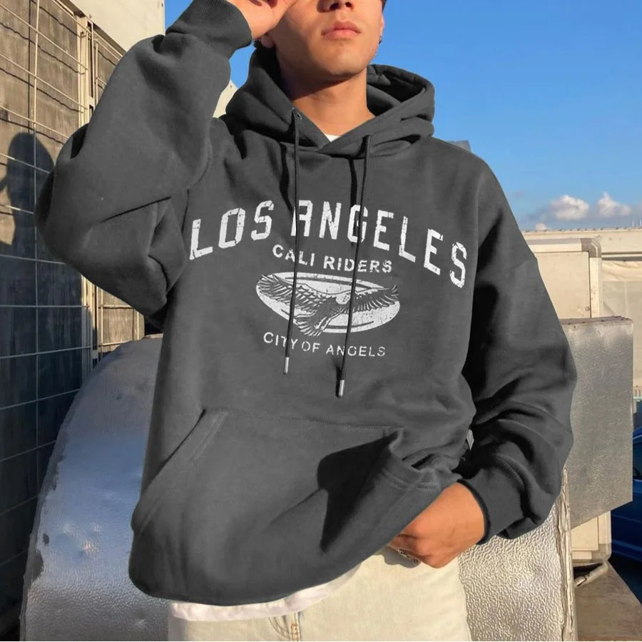 Laos Angeles Printed Men Casual Printed Hoodie