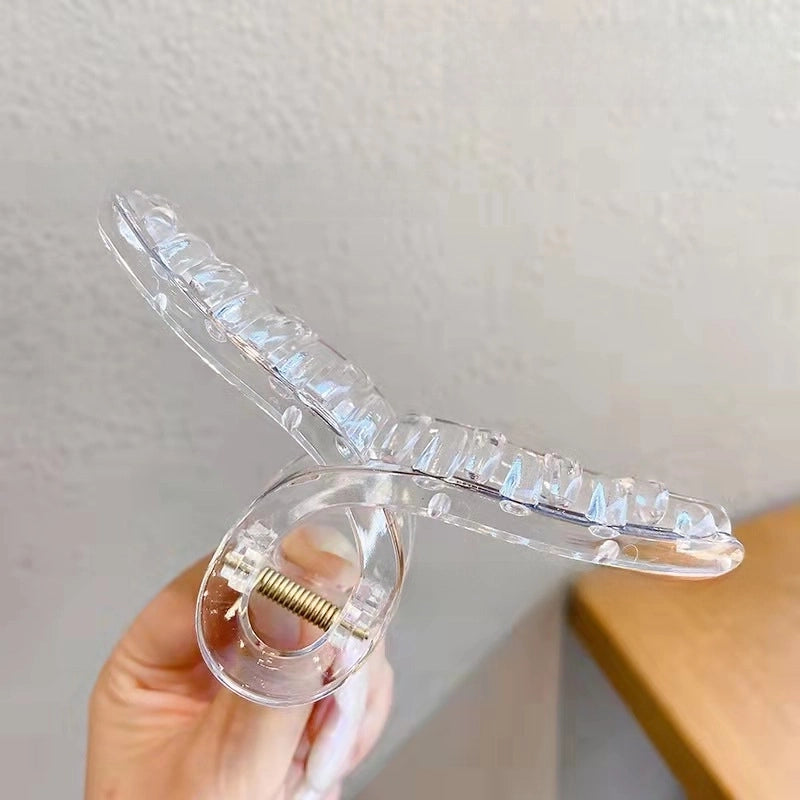 Metal Grab Clip Elegant Bow Hairpin Back Head Large Shark Clip French Pearl Clip Hair Accessories