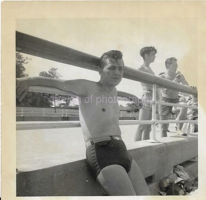 BEACH BOY Vintage FOUND Photo Poster paintingGRAPH bw ORIGINAL 1940'S Snapshot JD 19 14 G