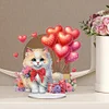 DIY Cat Heart Acrylic Special Shape Diamond Painting Desktop Ornaments