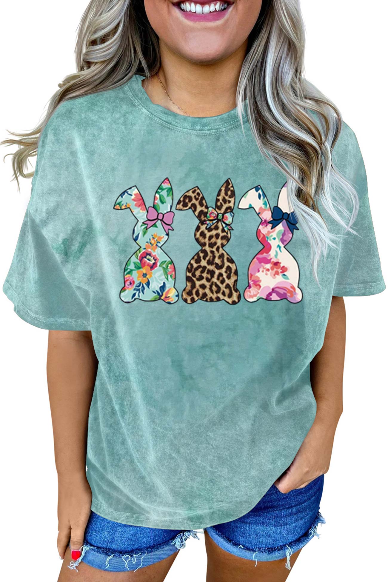 Tie-dye Rabbit Graphic with T-shirt Design