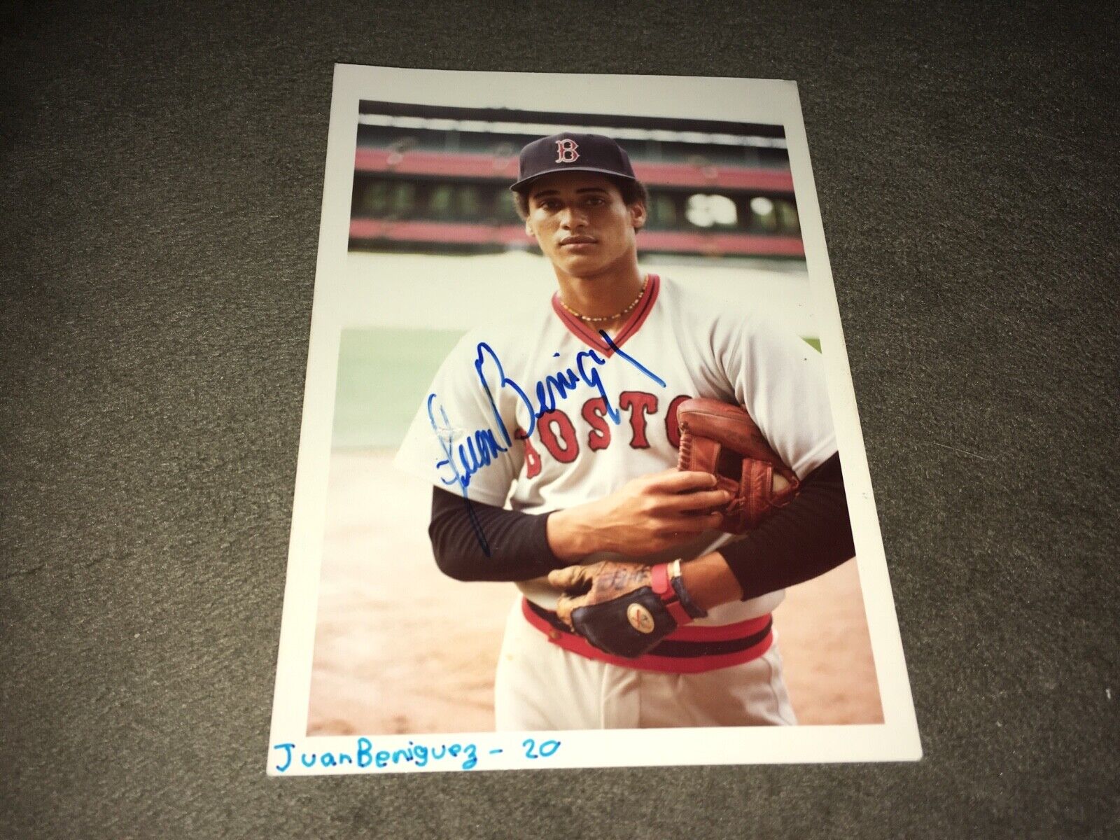 Juan Beniquez Boston Red Sox Signed 3 1/2 x 5