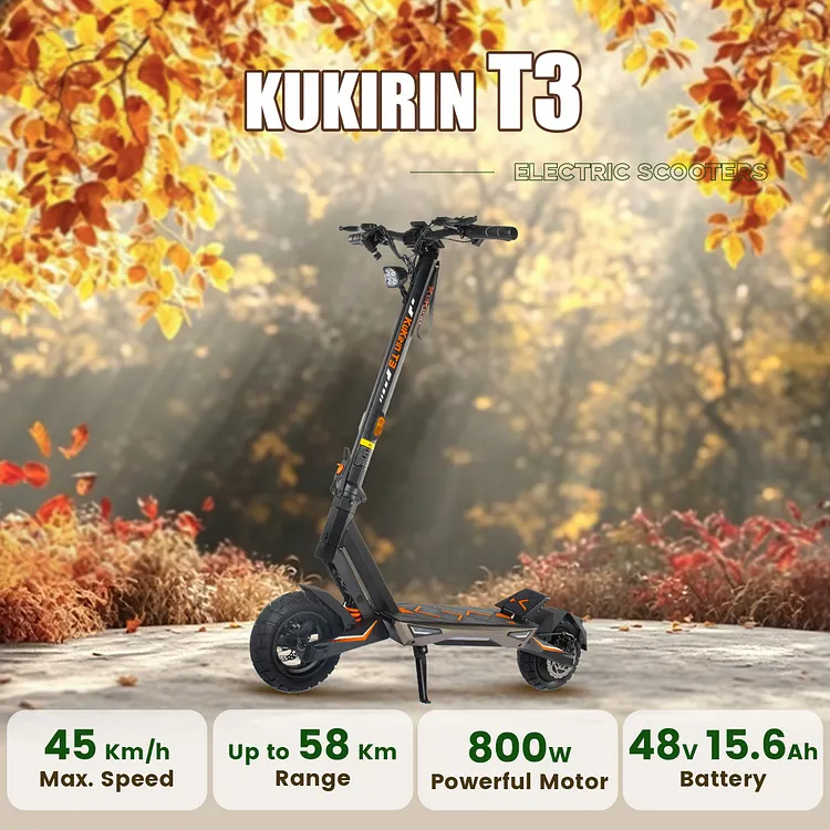 KUKIRIN T3 Electric Scooter | 800W Powerful Motor | 45KM/H Max Speed