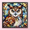 Glass Painting-Owl-11CT Stamped Cross Stitch 40*40cm/15.75*15.75in tapestrymarket