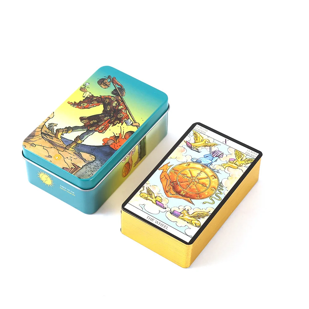 New Vision Tarot Cards Metal Box and Guide Booklet