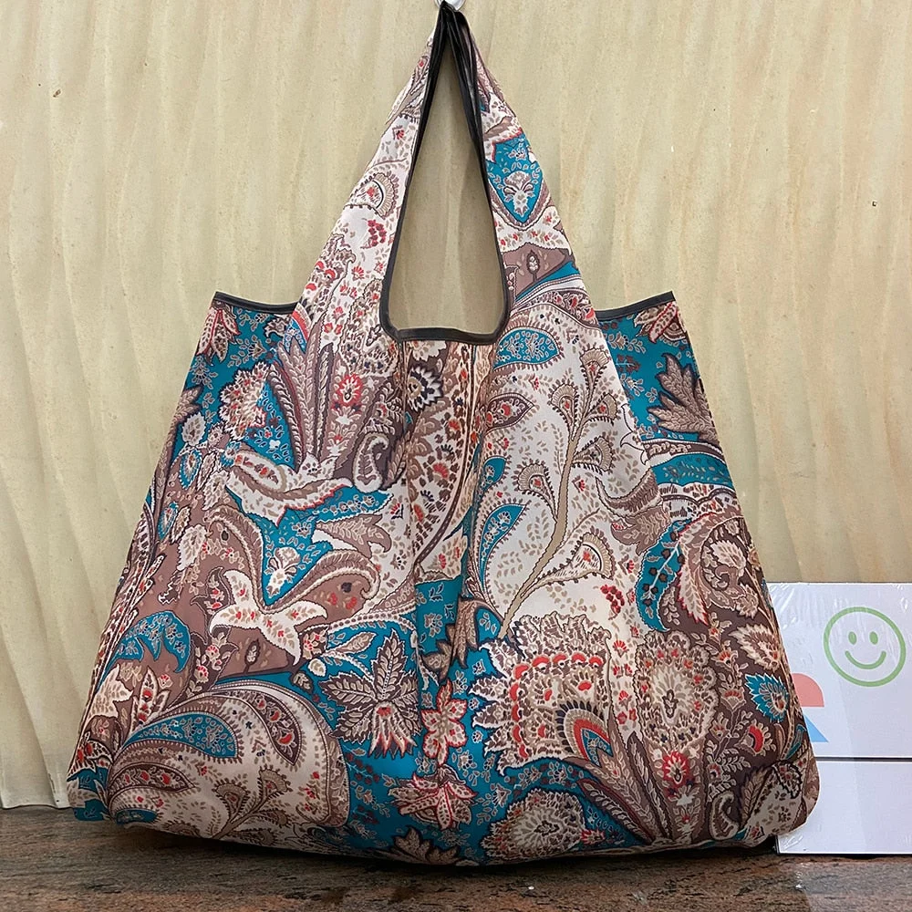 Reusable Foldable Shopping Bag High Quality Large Size Tote Bag  Eco Bag Waterproof T-shirt Bag Shopkeeper Bags Handbags