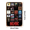 AC/DC - Panneaux en &eacute;tain m&eacute;tallique(20*30cm/30*40cm) - Musique