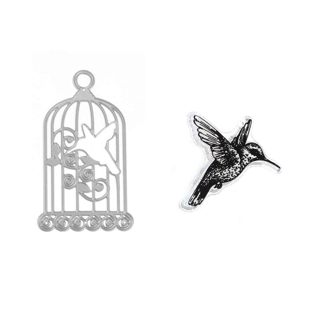 

2pcs/set Silicone Transparent Seals Clear Stamps+Cutting Die for DIY Album, 501 Original