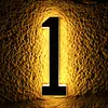 LED Illuminated Modern Address Sign IP44 Waterproof Personalized Solar Powered Address Number with Easy Installation UV Protection for Outside House Light Up Courtyard Hotel Bar