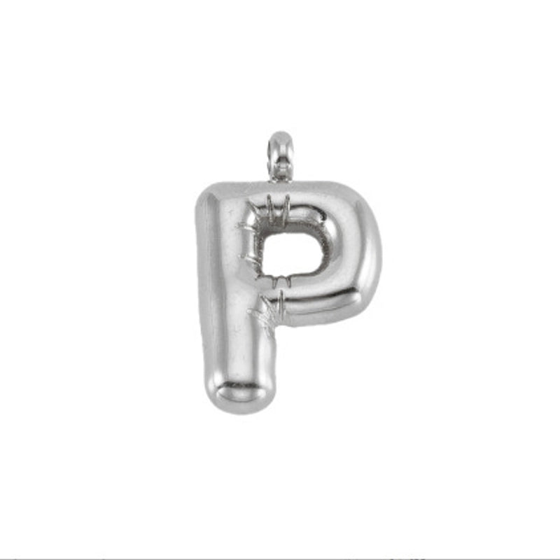 2 Pieces 24mm 304 Stainless Steel Letter Pendant Chain