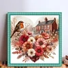 Love Flowers And Robins-11CT Stamped Cross Stitch 40*40cm/15.75*15.75in tapestrymarket