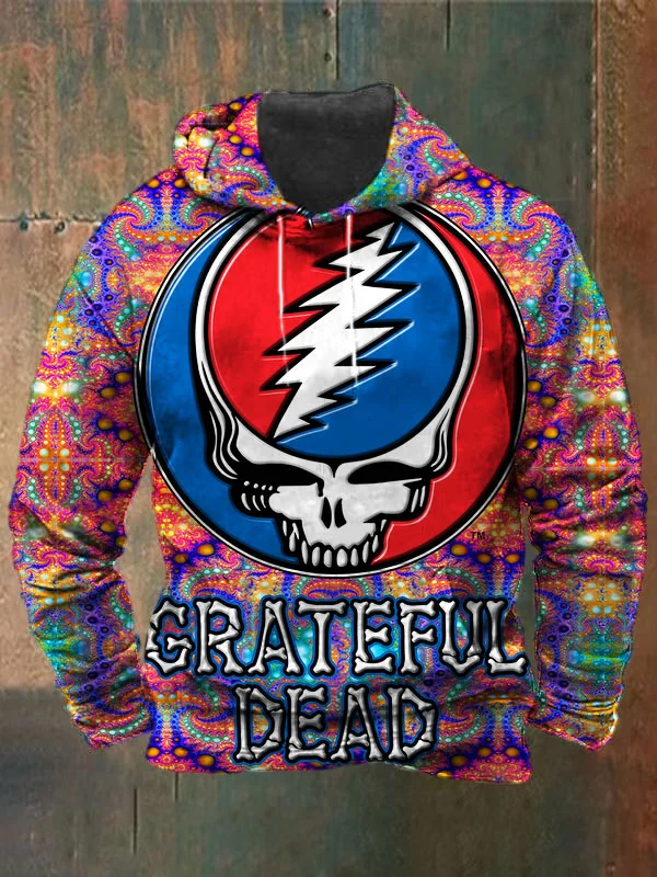 Unisex Skull Print Heavyweight Hoodies