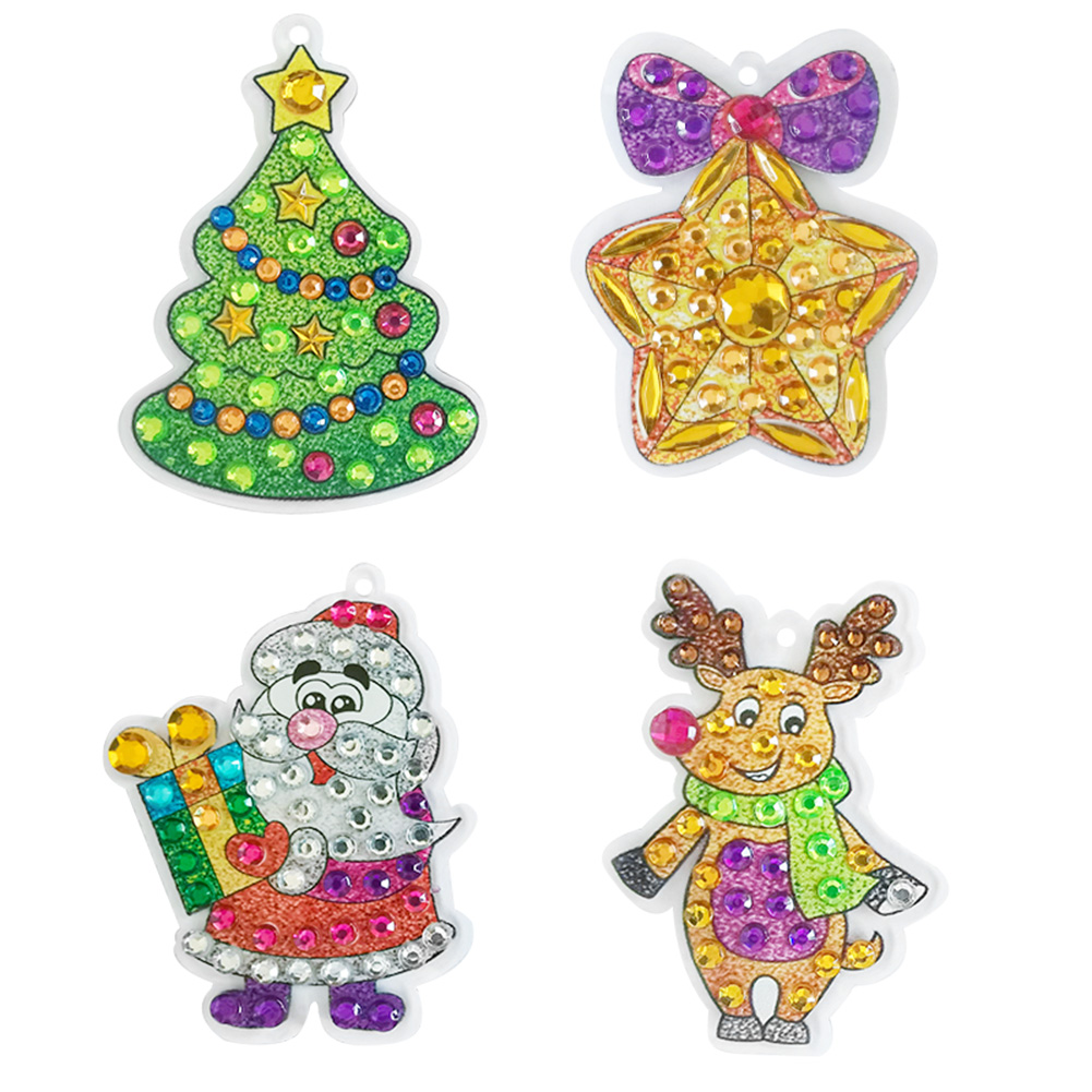 

4x Christmas - 5D DIY Craft Keychain, 501 Original