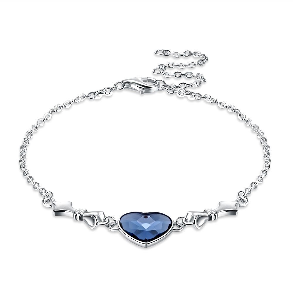 Fashion Crystal Heart  Woman Bracelet
