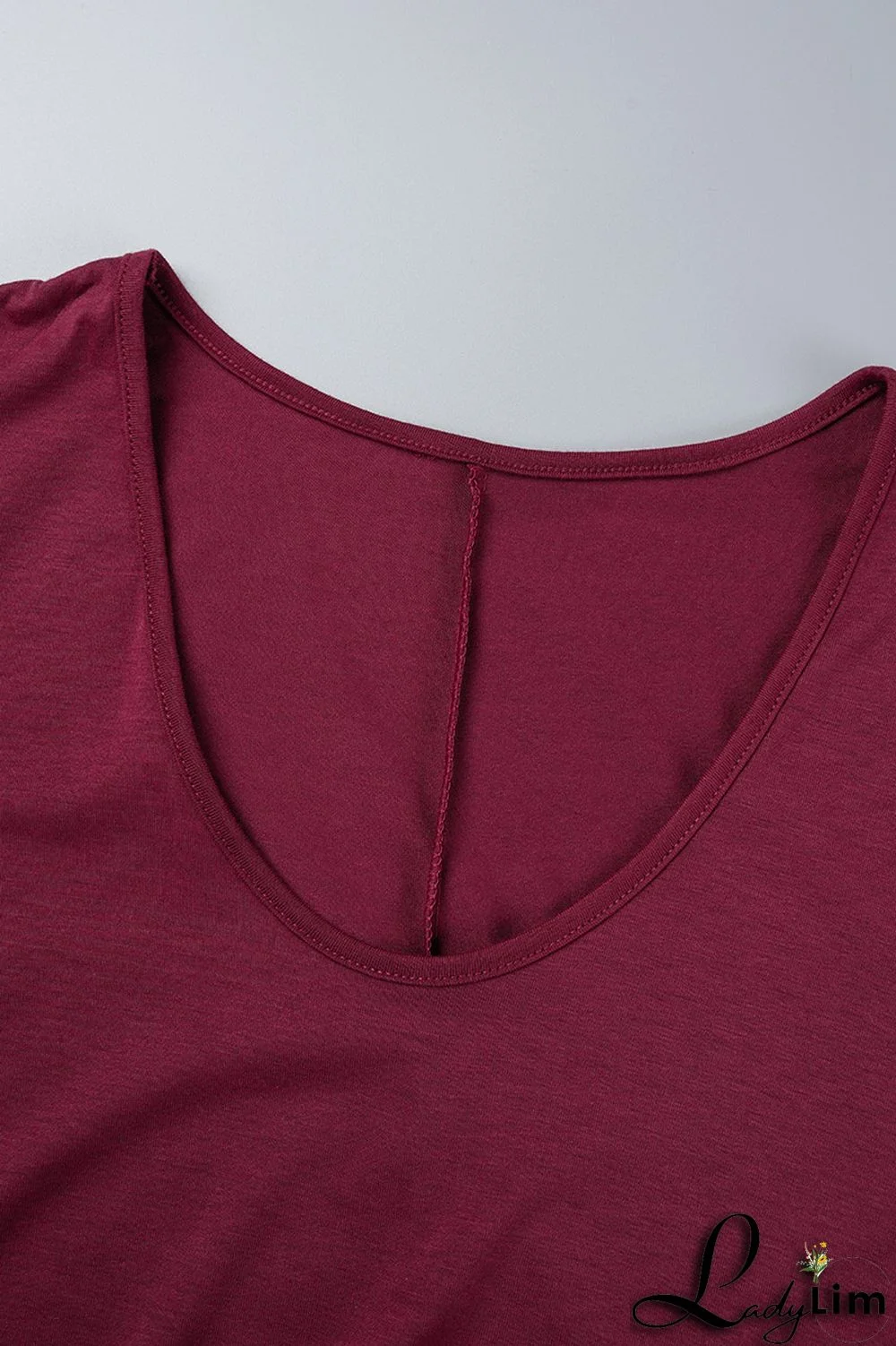 Orange Casual Solid Patchwork V Neck Long Sleeve Plus Size Dresses