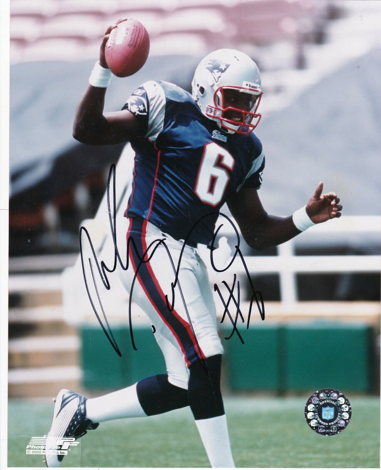 ROHAN DAVEY NEW ENGLAND PATRIOTS ACTION SIGNED 8x10