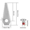 18Pcs Grass Cutter Blade Anti-rust for Bosch Indego 800 1000 1200 (Silver)