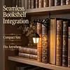 3D Printed Decorative Bookshelf Light Warm Glow & Easy Placement Reading Book Shelf Lights Fantasy Design & Versatile for Study Corner Home Library Decor