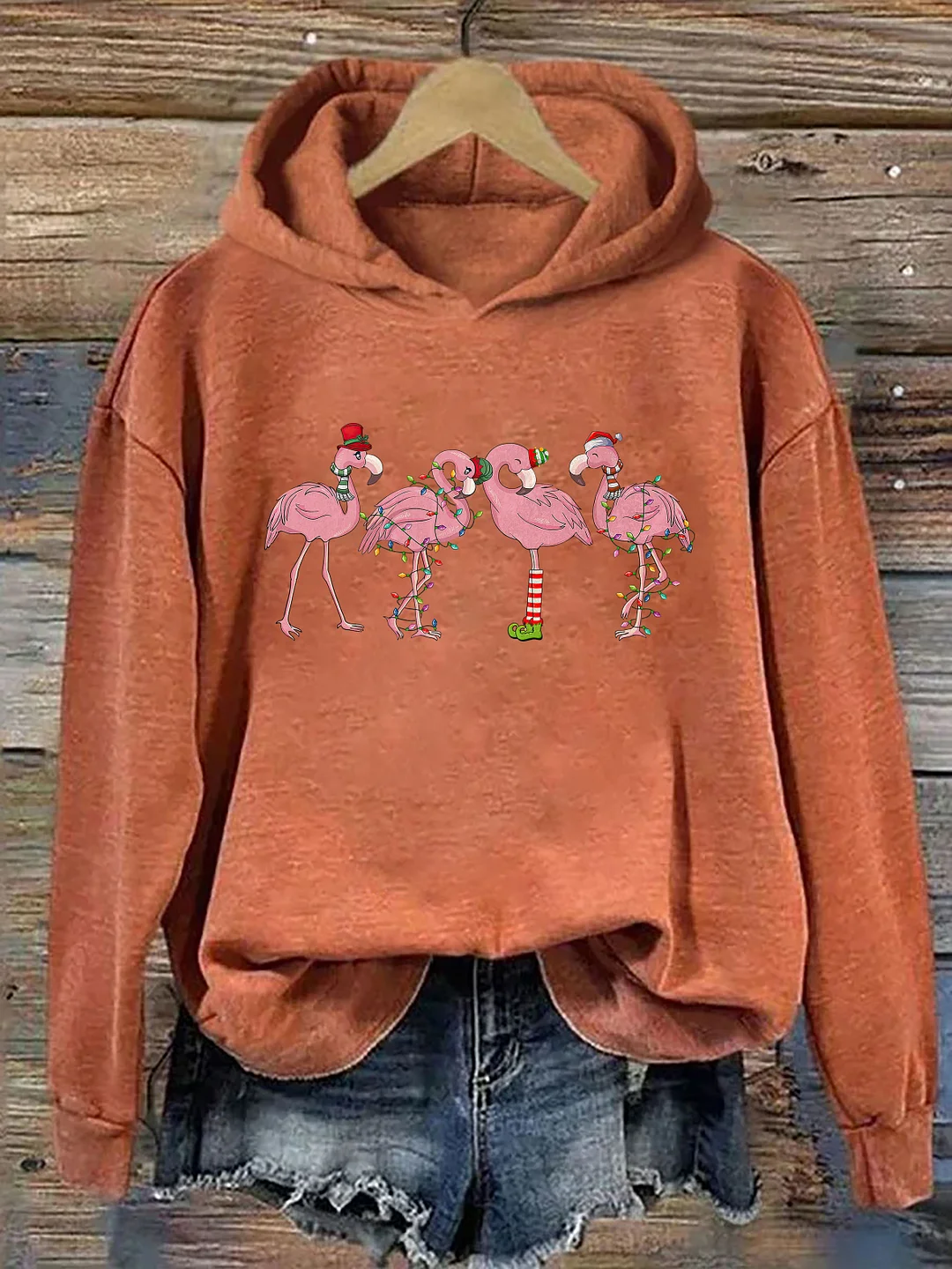Flamingo Christmas Hoodie