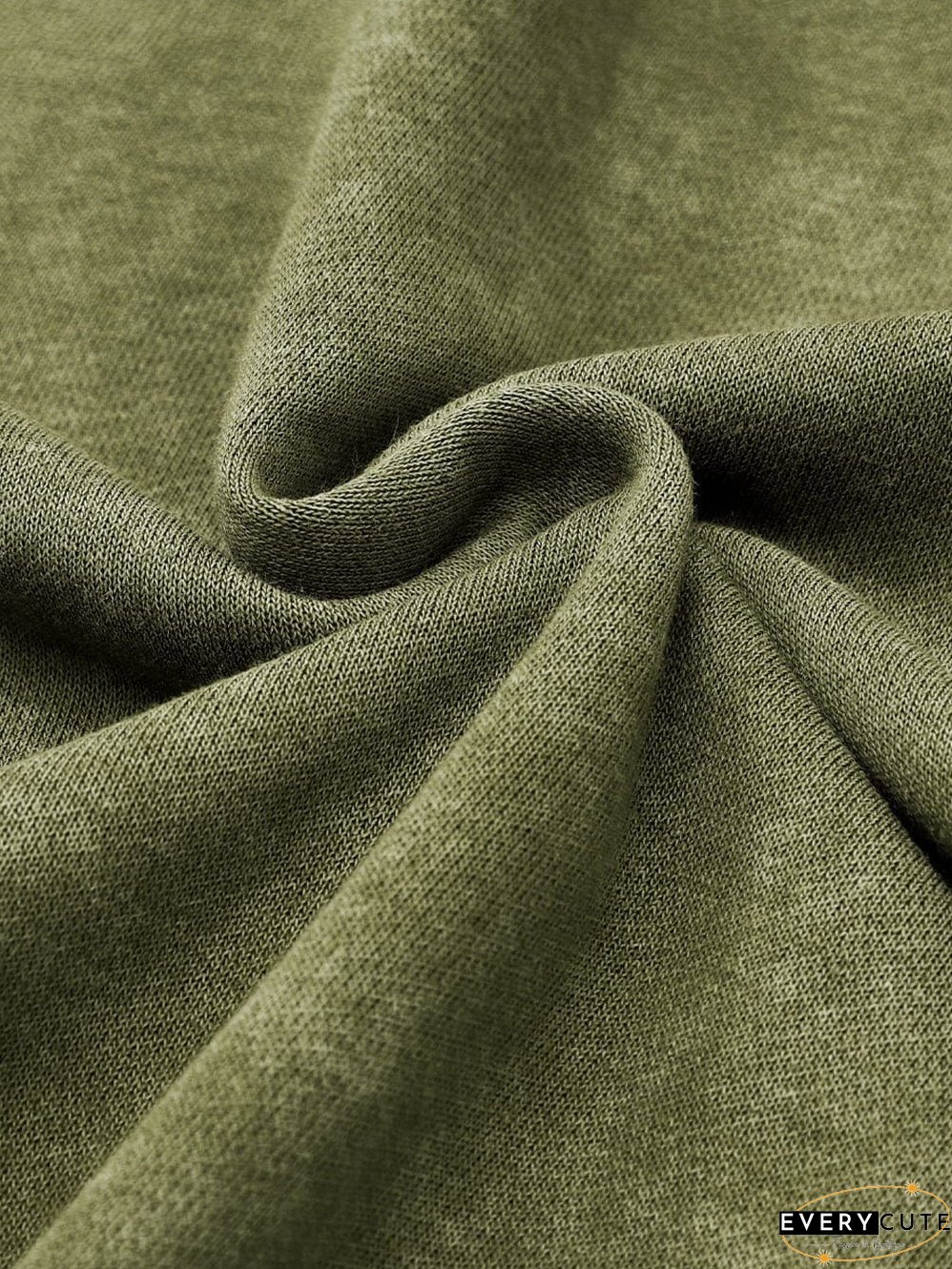 Green Vintage Drop Shoulder Round Neck Pullover Sweatshirt