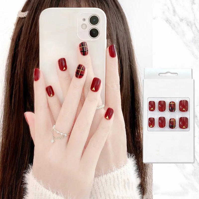 false nails with designs acrylic for nail Imitation Pearl Lace Bowknot press on nails Charming Pre Design fake nails with glue-Nail Inspo