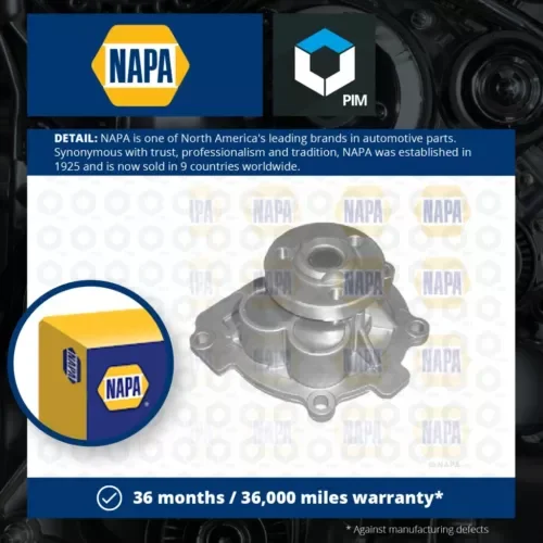 Water Pump fits VAUXHALL VECTRA C 1.8 06 to 08 Z18XER Coolant NAPA 1334142 New Parts