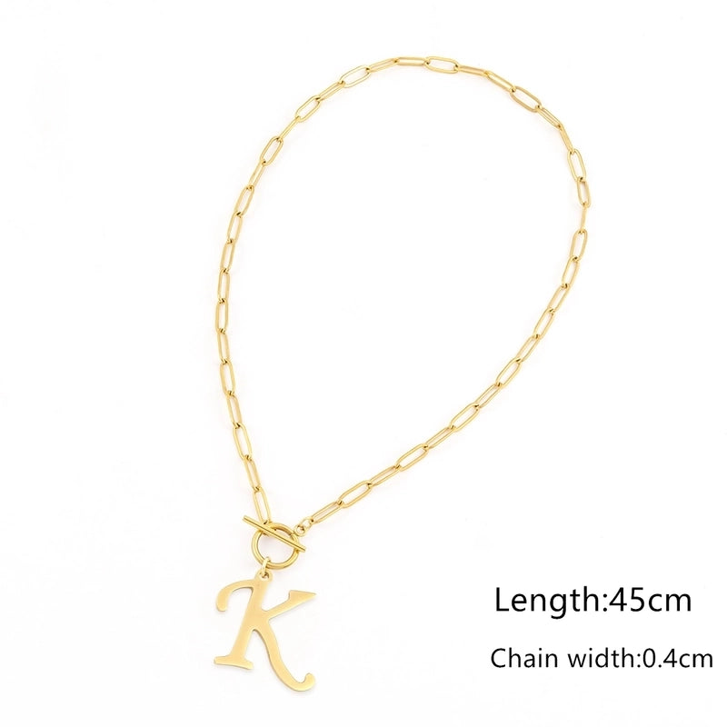 Elegant Minimalist Classic Style Letter 201 Stainless Steel 304 Stainless Steel Pendant Necklace