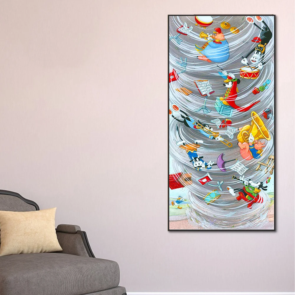 Full Round Diamond Painting 40*80cm - Mickey Mouse Storm