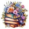 Flowers And Books-11CT Stamped Cross Stitch 40*40cm/15.75*15.75in