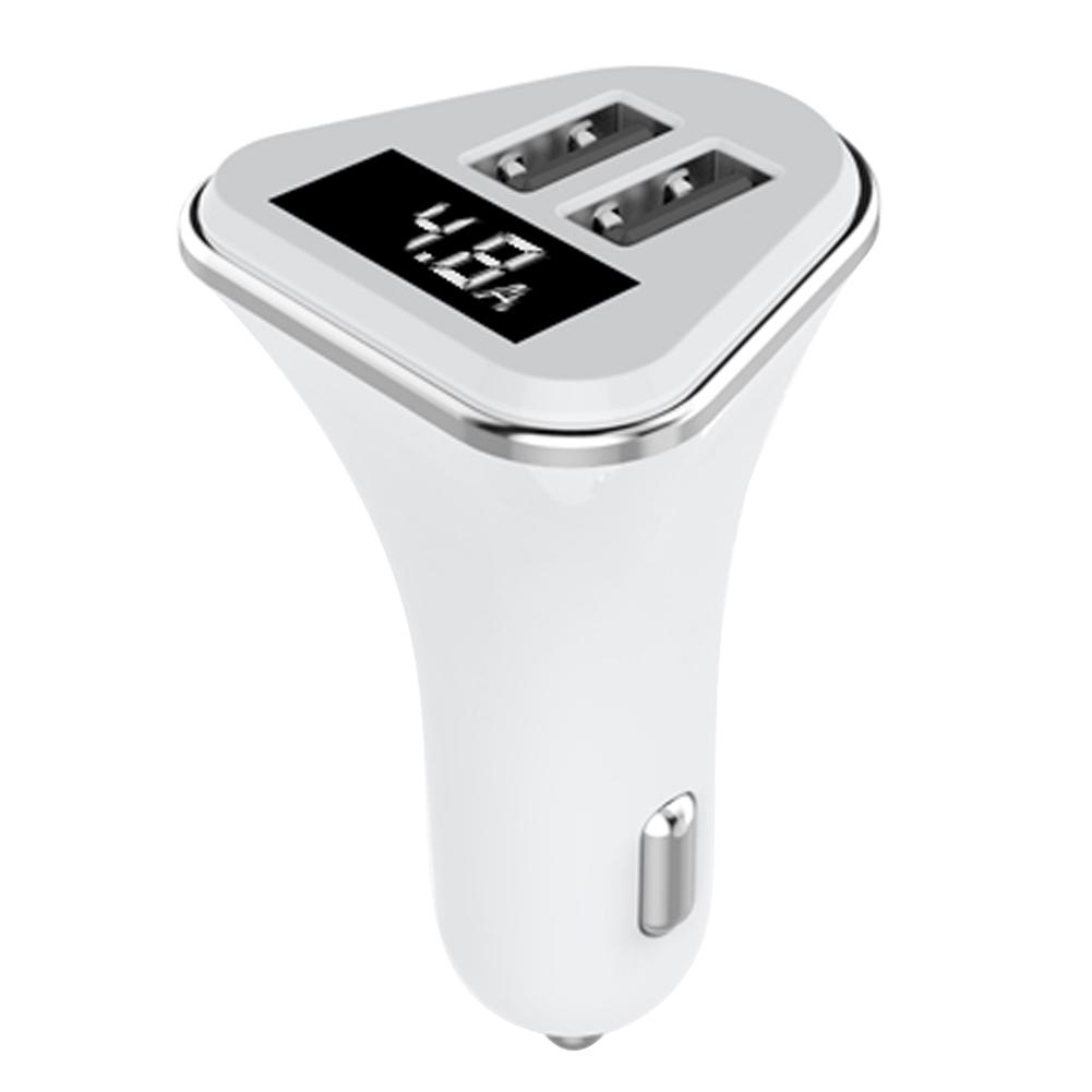 

Dual USB Car Cigarette Charger with LED Display 4.8A 5V Car Charger, Write, 501 Original